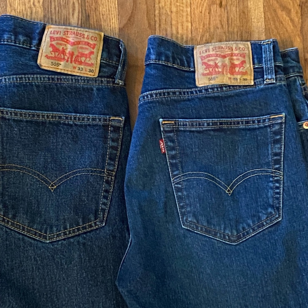 Levi’s 505 Jeans 33 30 two pairs